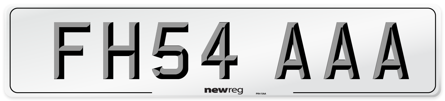 FH54 AAA Number Plate from New Reg
